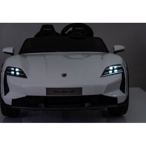 Pojazd elektryczny dla dzieci Porsche Taycan Turbo S, biały