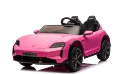 Pojazd elektryczny Porsche Taycan Turbo S, różowy