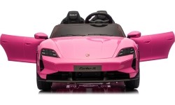 Pojazd elektryczny Porsche Taycan Turbo S, różowy