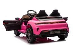 Pojazd elektryczny Porsche Taycan Turbo S, różowy