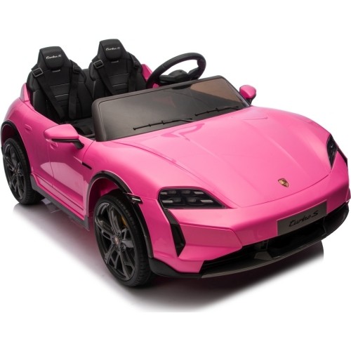 Pojazd elektryczny Porsche Taycan Turbo S, różowy