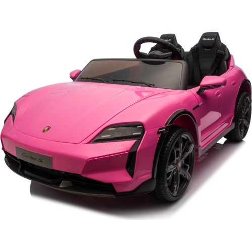 Pojazd elektryczny Porsche Taycan Turbo S, różowy