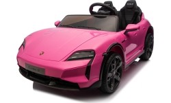 Pojazd elektryczny Porsche Taycan Turbo S, różowy
