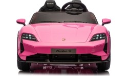 Pojazd elektryczny Porsche Taycan Turbo S, różowy