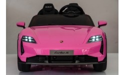 Pojazd elektryczny Porsche Taycan Turbo S, różowy
