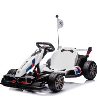 Gokart BMW z funkcją driftu, biały