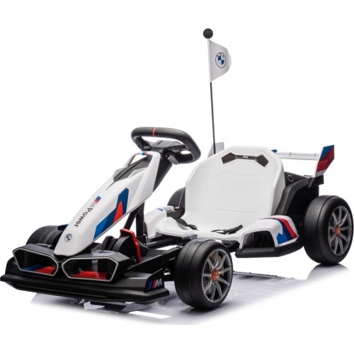 Gokart BMW z funkcją driftu, biały