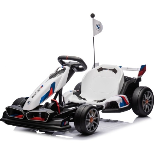 Gokart BMW z funkcją driftu, biały