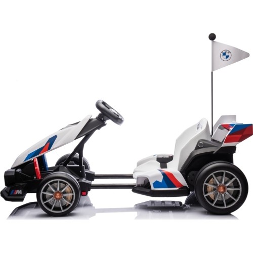 Gokart BMW z funkcją driftu, biały