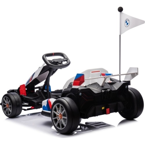 Gokart BMW z funkcją driftu, biały