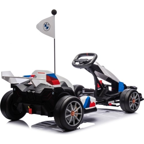 Gokart BMW z funkcją driftu, biały