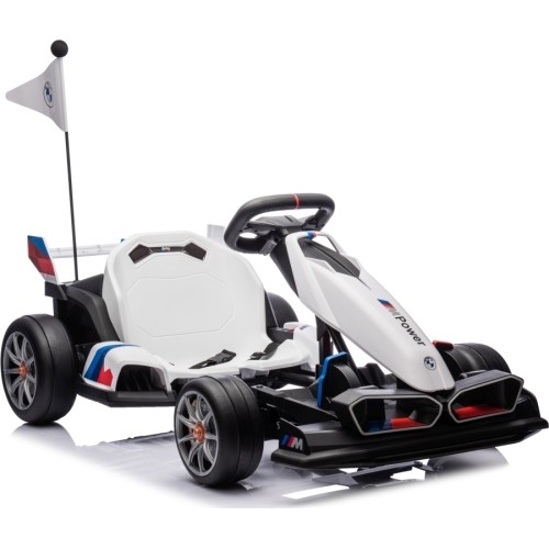 Gokart BMW z funkcją driftu, biały
