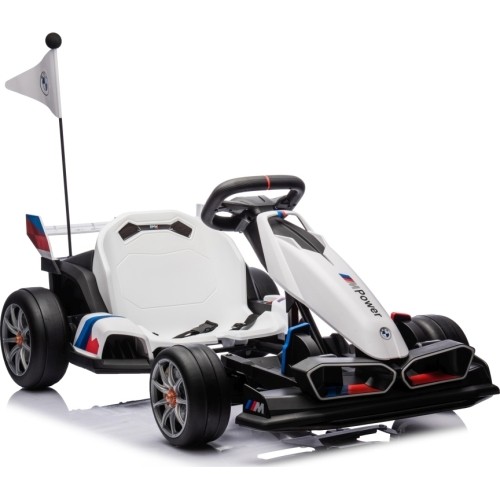 Gokart BMW z funkcją driftu, biały