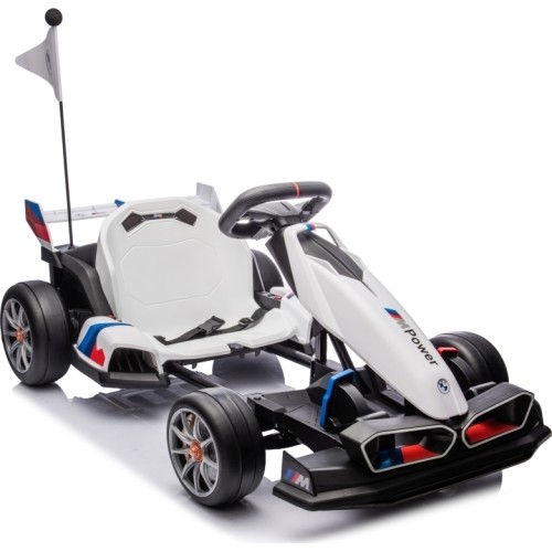 Gokart BMW z funkcją driftu, biały