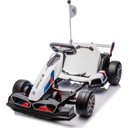 Gokart BMW z funkcją driftu, biały