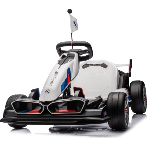 Gokart BMW z funkcją driftu, biały