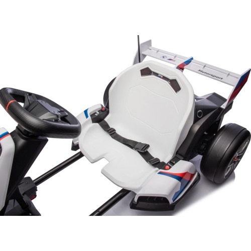 Gokart BMW z funkcją driftu, biały