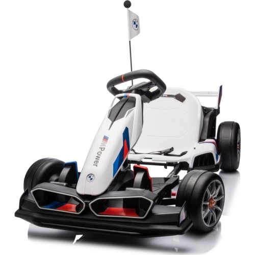 Gokart BMW z funkcją driftu, biały