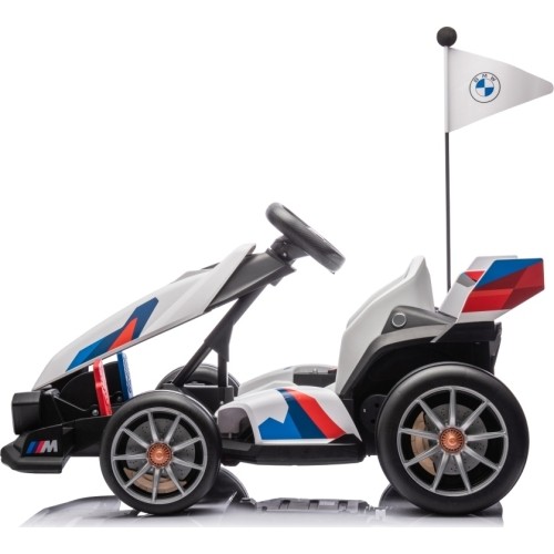 Gokart BMW z funkcją driftu, biały