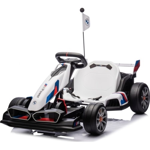 Gokart BMW z funkcją driftu, biały