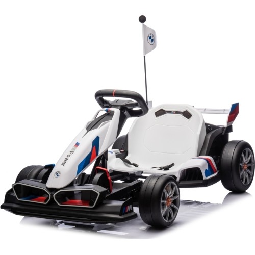 Gokart BMW z funkcją driftu, biały