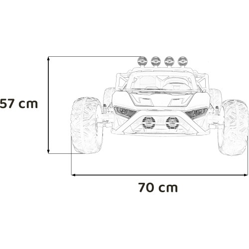 Pojazd elektryczny Buggy Racing 5, czerwony