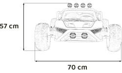 Pojazd elektryczny Buggy Racing 5, czerwony