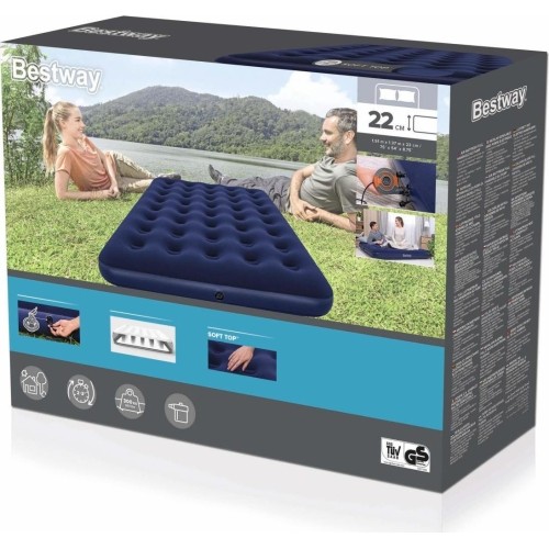 Materac welurowy dmuchany Bestway 191/137/22 cm