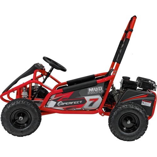 Gokart RamiGO Mud Monster, spalinowy, czerwony