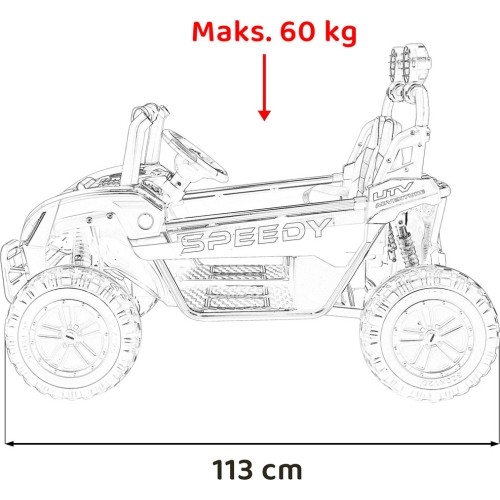Pojazd elektryczny SPEEDY 4x4 Buggy, czerwony