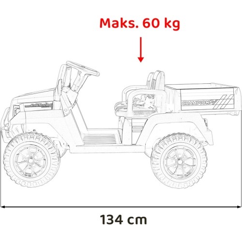 Pojazd elektryczny Champion Pick-Up, biały