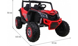 Pojazd elektryczny Buggy UTV-MX, czerwony