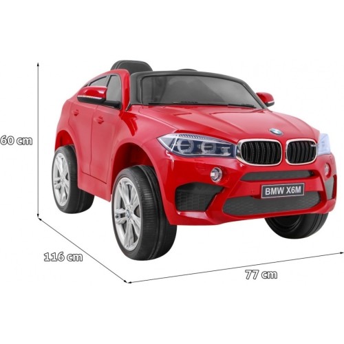 Pojazd elektryczny BMW X6M czerwony