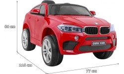 Pojazd elektryczny BMW X6M czerwony