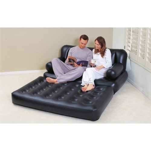 Materac Welurowy z Pompką 185 76 28cm BESTWAY