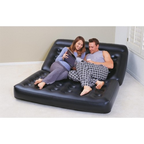 Materac Welurowy z Pompką 185 76 28cm BESTWAY