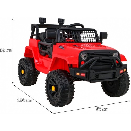 Pojazd elektryczny Jeep Dark Night, czerwony