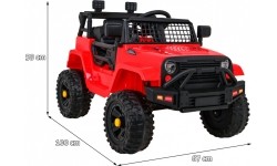 Pojazd elektryczny Jeep Dark Night, czerwony