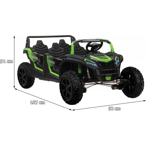Czteroosobowy pojazd buggy ATV Racing UTV2000 z akumulatorem litowo-jonowym, zielony