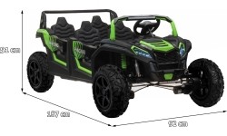 Czteroosobowy pojazd buggy ATV Racing UTV2000 z akumulatorem litowo-jonowym, zielony