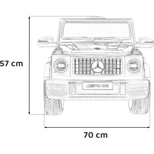Pojazd elektryczny dla dzieci Mercedes G63, czerwony