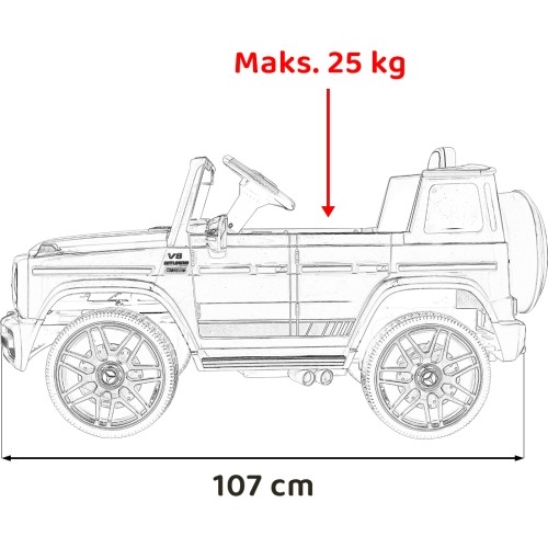 Pojazd elektryczny dla dzieci Mercedes G63, czerwony