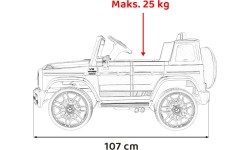 Pojazd elektryczny dla dzieci Mercedes G63, czerwony