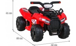 Pojazd elektryczny quad Quad Storm, czerwony