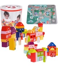 Wooden Blocks City 115pcs. + Sorter