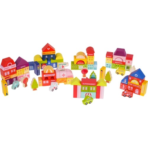 Wooden Blocks City 115pcs. + Sorter