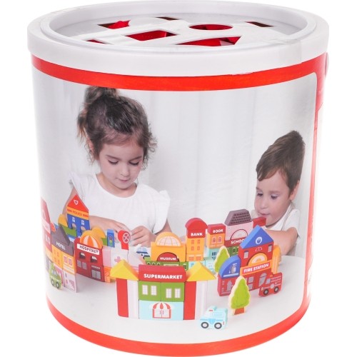 Wooden Blocks City 115pcs. + Sorter