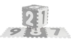 Numbers Gray Antibacterial Foam Mat