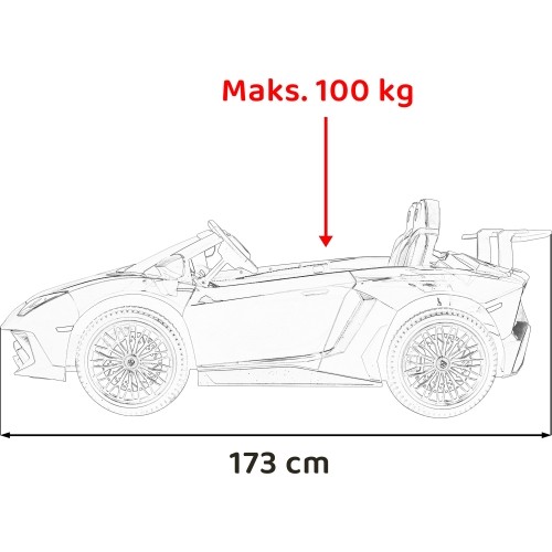 Pojazd elektryczny Lamborghini Aventador SV, niebieski