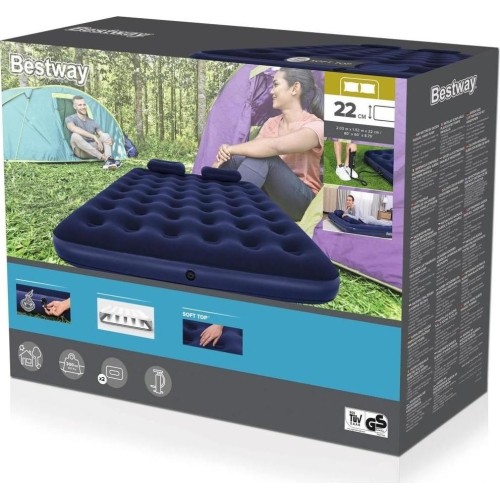 Materac welurowy Bestway 203x152x22 cm
